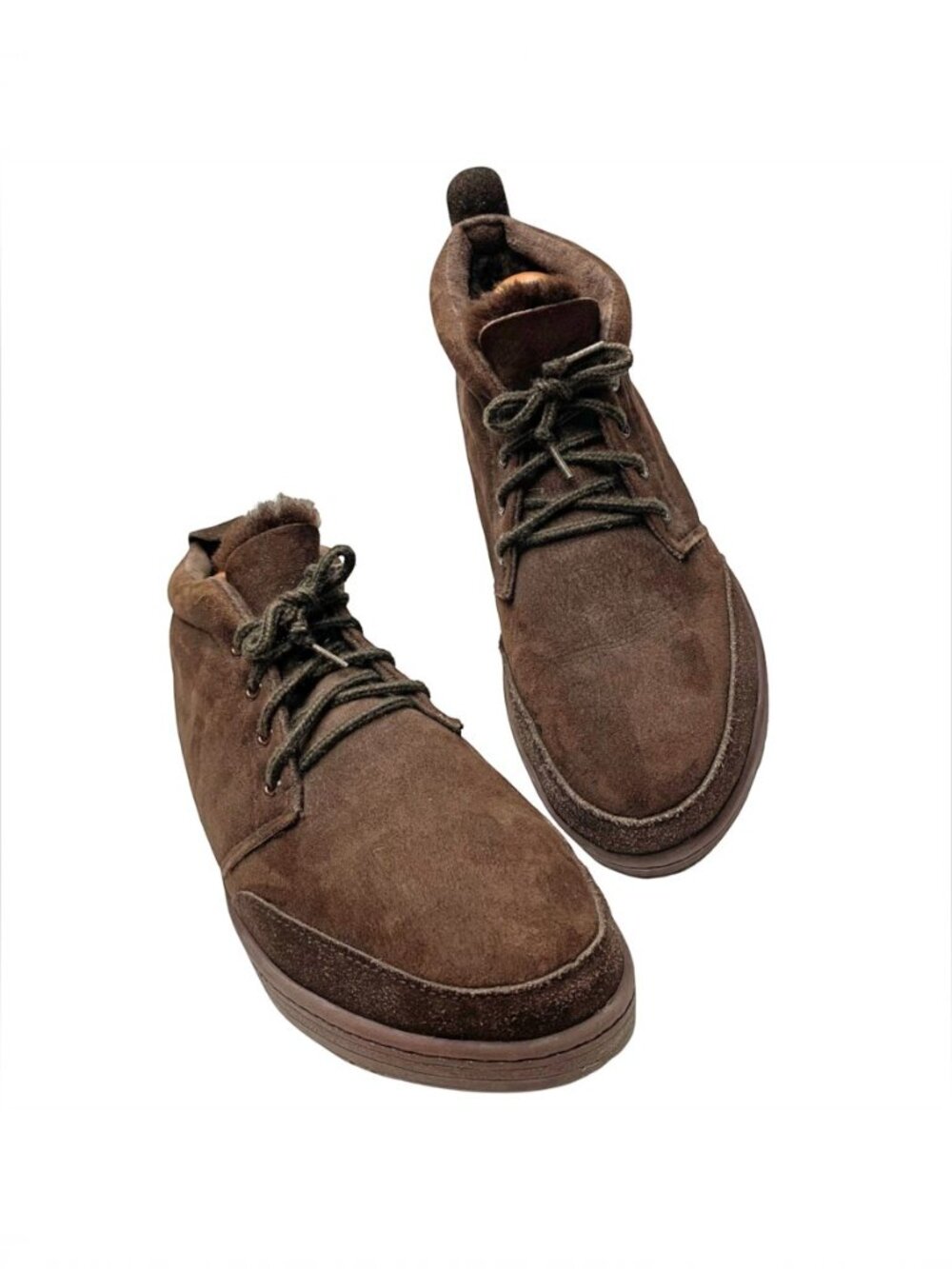 Vintage UGG Australia Cocoa Suede Shearling Lined Lace Up Boots